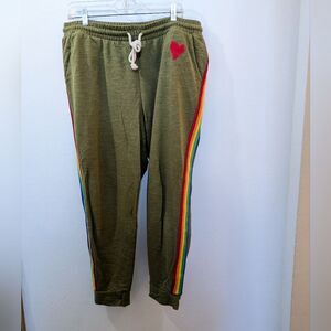Targets #TakePride Collection rainbow striped leg Jogger sweatpants Womens XXL